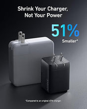 Load image into Gallery viewer, Anker Prime 67W USB C Charger, Anker GaN 3-Port Compact Fast PPS Wall Charger, For MacBook Pro/Air, Pixelbook, iPad Pro, iPhone 15/14/Pro, Galaxy S23/S22, Note20, Pixel, Apple Watch
