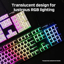 Load image into Gallery viewer, HyperX Pudding Keycaps - Double Shot PBT Keycap Set with Translucent Layer, for Mechanical Keyboards, Full 104 Key Set, OEM Profile, English (US) Layout - Black