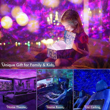 Load image into Gallery viewer, Rossetta Galaxy Projector, Star Projector for Bedroom, Night Lights for Kids Room with White Noise, Bluetooth Speaker, Timer and Remote, Room Decor, Gifts for Girls, Boys, Adults, Christmas, Birthday