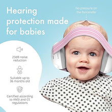 Load image into Gallery viewer, Alpine Muffy Baby Ear Protection for Babies and Toddlers up to 36 Months - CE & ANSI Certified - Noise Reduction Earmuffs - Comfortable Baby Headphones Against Hearing Damage & Improves Sleep - Pink