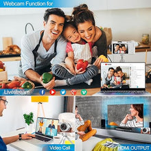 Load image into Gallery viewer, 4K Digital Camera for Photography and Video, 12X Optical Zoom 64MP Autofocus Anti-Shake Vlogging Camera for YouTube, Built-in Fill Light and Flash Travel Camera with 64GB SD Card,Battery (White)