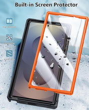 Load image into Gallery viewer, FNTCASE for Samsung Galaxy S25-Ultra Case: Military Grade Rugged Cell Phone Cover with Kickstand & Holster | Shockproof TPU Protection Bumper Matte Textured Design for S25 Ultra Cases 6.9 inch(Orange)