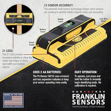 Load image into Gallery viewer, Franklin Sensors ProSensor M210 Stud Finder with 13-Sensors, Wood & Metal Stud Detector/Wall Scanner, Live Wire Detection