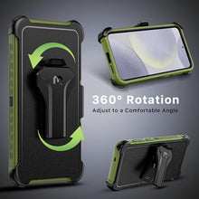 Load image into Gallery viewer, M MYBAT PRO Maverick Series for Samsung Galaxy S25 Plus Case with Belt Clip Holster, 6.7 inch, Heavy Duty Military Grade Drop Protective Case with 360° Rotating Stand (No Screen Protector) Army Green