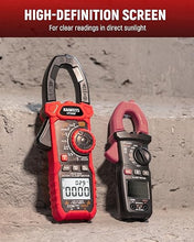 Load image into Gallery viewer, KAIWEETS Inrush Digital Clamp Meter 1000A with Backlit; Multimeter TRMS 6000 Counts, Amp Voltage Tester with VFD, LOZ Mode; Measures AC/DC Current Voltage Temperature Resistance NCV - Upgraded Screen