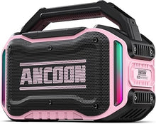 Load image into Gallery viewer, Speakers Bluetooth Wireless: 80W(Peak) Loud Speaker with Bass, 20H Playtime, IPX6 Waterproof, Large Jobsite Speakers for Work, Outdoor, Workshop, Garage, Portable Speaker with TWS (Pink)