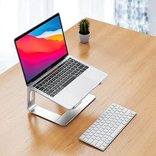 Load image into Gallery viewer, BESIGN LS03 Aluminum Laptop Stand, Ergonomic Detachable Computer Stand, Riser Holder Notebook Stand Compatible with Air, Pro, Dell, HP, Lenovo More 10-15.6" Laptops, Silver