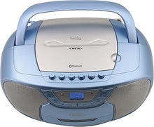 Load image into Gallery viewer, JENSEN CD-590-BL CD-590 1-Watt Portable Stereo CD and Cassette Player/Recorder with AM/FM Radio and Bluetooth (Blue)