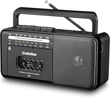 Load image into Gallery viewer, Gelielim Cassette Tape Player Bluetooth Boombox, Cassette Player AM/FM/SW Radio Stereo, Tape Player/Recorder with 8W Speaker and Earphone Jack, USB/TF Card Player, AC Powered or Battery Operated