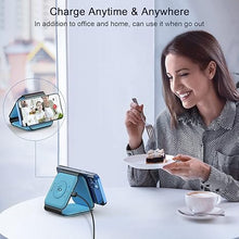 Load image into Gallery viewer, Wireless Charger 3 in 1,RTOPS Magnetic Travel Wireless Charging Station Multiple Devices,GaN 3 in 1 Charging Station,Compatible for iPhon16/15/14/13/Pro/Max,iWatch,AirPods4/3/2/Pro(Adapter Includes)