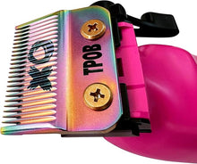 Load image into Gallery viewer, TPOB X Digital Brushless 6800rpm Professional Hair Trimmer Hair Clippers for Men, Psycho Zero Gapped T-Blade Trimmer Cordless Rechargeable Edgers Clippers (X Clipper Pink with Stand)