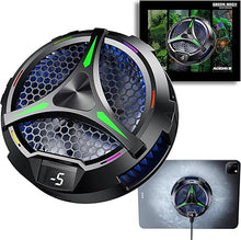 Load image into Gallery viewer, Magnetic Cooler for iPad,Tablet Cooler for ipad/Surface pro/Samsung Tab,Universal Radiator with Temperature Display for Mobile Gaming,Tiktok Live Streaming (Green Mech)