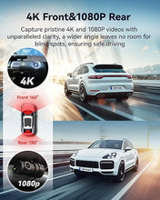 Load image into Gallery viewer, REDTIGER F9 Dash Cam 4K Front and Rear 1080P, WiFi GPS Car Camera with 32GB Card, Dual Dash Camera for Cars, Loop Recording, Night Vision, Parking Mode, Smart App Control, Support 256GB Max