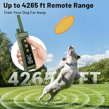 Load image into Gallery viewer, Shock Collar for Dogs - 4265ft Waterproof Training Collar with Flashing Light for Small Medium Large Dogs with Rechargeable Remote, Beep (1-8), Vibration(1-16), Safe Shock(1-99) (Green)