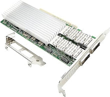 Load image into Gallery viewer, 100G Ethernet Network Interface Card Dual QSFP28 Ports Converged Network Adapter Compatible Intel E810-CQDA2, PCIe 4.0 x16 NIC LAN Card Windows Server/Linux/VMware