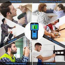 Load image into Gallery viewer, Stud Finder Wall Scanner, Upgraded 8 in 1 Magnetic Stud Sensor Wall Detector, with Bubble Level, Nail Beam Finders Center and Edge for Wood AC Wire Metal Studs Joist Pipe, HD LCD Screen