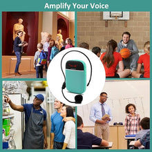 Load image into Gallery viewer, Portable Bluetooth Voice Amplifier, Voice Amplifier for Teachers Lightweight Personal Microphone with Speaker Wired Headset, Apply to Classroom, Elderly, Coaches, Training, Presentation, Tour Guide.
