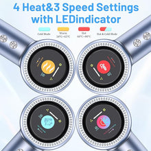 Load image into Gallery viewer, AOMEES Hair Dryer, 1600W Professional High Speed Ionic Hair Dryer with HD Display, 4 Temperature Modes and 3 Speed with Memory Function, Sky Blue, Metal