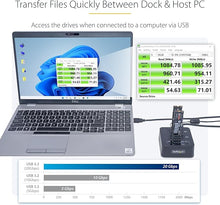 Load image into Gallery viewer, StarTech.com 1:1 M.2 NVMe Drive Duplicator, 90GBpm Standalone M.2 SSD Cloner/Copier, USB-C 3.2 20Gbps M.2 Dual-Bay Drive Dock