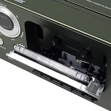 Load image into Gallery viewer, Portable Stereo CD Player with Bluetooth, AM/FM Stereo Radio and Cassette Player/Recorder (Cyprus Green)