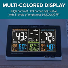 Load image into Gallery viewer, La Crosse Technology Advanced Weather Station with Full-Color LCD & Atomic Time - Monitor Indoor/Outdoor Conditions with Temperature Alerts and Humidity Readings with Transmission Range of 300 Feet