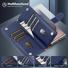 Load image into Gallery viewer, Compatible with Samsung Galaxy Z Fold7 Wallet Case with Card Holder,Fold 7 5G Phone Case Women Man RFID Blocking PU Leather Flip Protective Cover Credit Card Holder Slots,Dark Blue