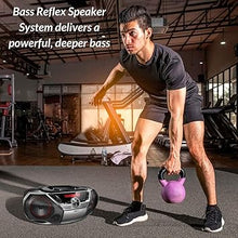 Load image into Gallery viewer, Philips Portable Boombox CD Player Bluetooth FM Radio MP3 Mega Bass Reflex Stereo Sound System with NFC, 12W, USB Input, Headphone Jack, and LCD Display