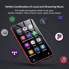 Load image into Gallery viewer, MP3 Player with Bluetooth and WiFi,MP3 Player with Spotify,Spotify Kids,Audible,Pandora,Amazon Music,4" Music Player MP4 Up to 1TB(80GB,Red_Black)