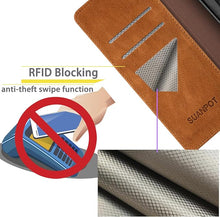 Load image into Gallery viewer, SUANPOT Compatible with iPhone 16 Pro Max 6.9" Wallet case with RFID Blocking Credit Card Holder,Flip Book PU Leather Protective Cover Women Men for Apple 16 Pro Max Phone case Light Coffee