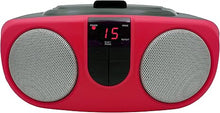 Load image into Gallery viewer, PROSCAN ELITE Portable Cd Player with Am/FM Radio Boombox (Red)
