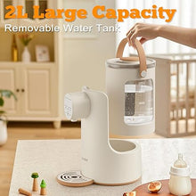 Load image into Gallery viewer, Instant Water Warmer, 2L Baby Formula Dispenser, 5 Temperature Control & 7x24H Keep Warm, Baby Bottle Warmer with Night Light, Hot Water Dispenser for All Bottles, Detachable Glass Tank