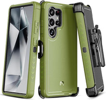 Load image into Gallery viewer, M MYBAT PRO Maverick Series for Samsung Galaxy S25 Ultra Case with Belt Clip Holster, 6.9 inch, Heavy Duty Military Grade Drop Protective Case w 360° Rotating Stand (No Screen Protector) Army Green