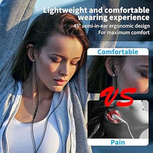 Load image into Gallery viewer, Wired Earbuds Noise Cancelling 3.5mm Jack Headphones with Microphone Inline Control Magnetic Earphones in Ear Bud for Samsung Galaxy A25 A15 A03s A23 S10 Moto G Power Pure Google Pixel 4a 3a 5a Black