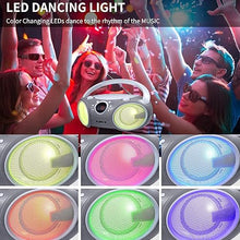 Load image into Gallery viewer, SINGING WOOD 030BTL CD/CD-R/CD-RW Boombox Portable/w Bluetooth, USB, AM/FM Radio, AUX-Input, Headset Jack, Foldable Carrying Handle and LED Light (Space Grey)
