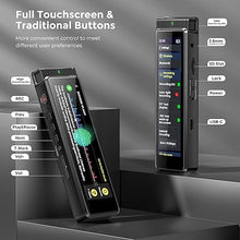 Load image into Gallery viewer, 136GB Digital Voice Recorder with Playback, Innioasis R1 Full Touchscreen Voice Recorder with AI Intelligent Transcription and Bluetooth, Voice Activated Sound Audio Recorder Device with Mic (Black)