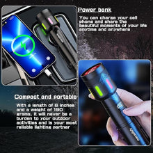 Load image into Gallery viewer, Rechargeable Flashlight High Lumens,Long Lasting Super Bright LED Flashlight,Strong Spotlight Flash Lights for Camping&Emergency&Home,Small Zoomable Flashlight,Brightest USB Flashlight With Gift boxed