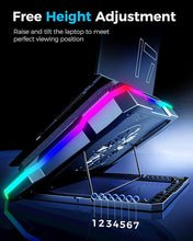 Load image into Gallery viewer, AICHESON Gaming Laptop Cooler Cooling Pad, Ultra Cooling with 10°C-35°C Temperature Drop, RGB Turbo Fan Stand Base for 14-19 inch Computer Laptops