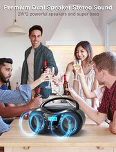 Load image into Gallery viewer, Boombox Portable CD Players for Home with Bluetooth, Boombox CD Player FM Radio Combo, Stereo Sound, AC/Battery Powered, CD/CD-R/RW Compatible, Support AUX/USB/Headphone, Sleep Timer, Repeatable