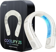Load image into Gallery viewer, TORRAS COOLIFY 2S Neck Air Conditioner, Portable Personal Cooler and Heater Strong Wind, 3-Speed, App Control Neck Fan Rechargeable, Storm White