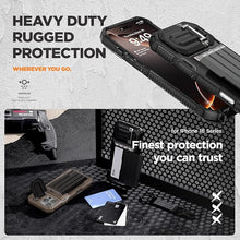 Load image into Gallery viewer, VRS DESIGN Damda Glide Ultimate for iPhone 16 Pro Max (2024), Premium Sturdy Fully Covered Camera Lens Protection Wallet Case with Multi-Functional Strap (Khaki)