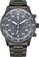 Load image into Gallery viewer, Citizen Men's Eco-Drive Sport Casual Brycen Weekender Chronograph Gray Stainless Steel Watch, 12/24 Hour Time, Date, Luminous Markers, 44mm
