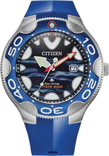 Load image into Gallery viewer, Citizen Promaster Dive Eco Drive Orca Watch, Stainless Steel Case,Light Blue Polyurethane Strap, 3 Hand, ISO Compliant (Model:BN0238-02L)