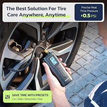 Load image into Gallery viewer, Woowind AP2-P Tire Inflator Portable Air Compressor 150PSI Air Pump for Car Tires, Bike Pump, Auto Stop, Quick Inflation for Car Owners, Cyclists