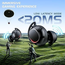 Load image into Gallery viewer, IAMJOY Wireless Gaming Earbuds, 20ms Low Latency Earbuds, Compatible with Meta Quest 3/2, PS5/4, with 2.4Ghz Dongle & Bluetooth, Game Earbuds with Mic for Steam Deck, VR, Switch, PC