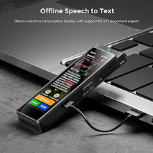 Load image into Gallery viewer, 136GB Digital Voice Recorder with Playback, Innioasis R1 Full Touchscreen Voice Recorder with AI Intelligent Transcription and Bluetooth, Voice Activated Sound Audio Recorder Device with Mic (Black)