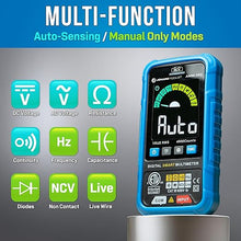 Load image into Gallery viewer, Jonard Tools AMM-600 Automatic Intelligent Digital Multimeter ETL Certified 4000 Counts TRMS, Test A/C D/C Voltage, Resistance, Continuity, Frequency, Capacitance, Diode, NCV, and Live Wire, 600V