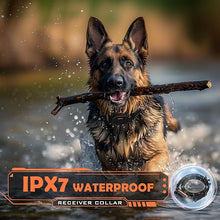 Load image into Gallery viewer, PATPET Dog Training Collar, 1.2 Mile Range 101 Training Levels Dog Shock Collar with Remote Control (15-150 lbs), Waterproof 100% Safe E Collar for Large Breed for Dogs Black with Vivid Orange