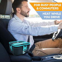 Load image into Gallery viewer, FORABEST Electric Lunch Box for Adults, 1.8L Durable No-leak Fast 80W Heated Lunch Box for Adult 12/24/110/220V Universal Food Warmer Lunch Box for Car,Truck,Office Loncheras Para Hombres De Trabajo.
