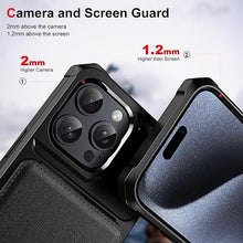 Load image into Gallery viewer, CCSmall Wallet Case for Apple iPhone 16 Pro Max with Card Holder for Women Men, Luxury Folio Leather Wallet & TPU Bumper Phone Case for iPhone 16 Pro Max ZM Black