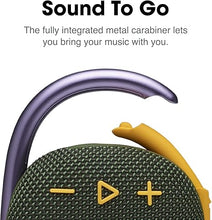 Load image into Gallery viewer, JBL Clip 4, Green - Portable Bluetooth 5.1 Speaker - Up to 10 Hours of Play - Waterproof & Dust Resistant - Includes Noise & Echo-Canceling Speakerphone